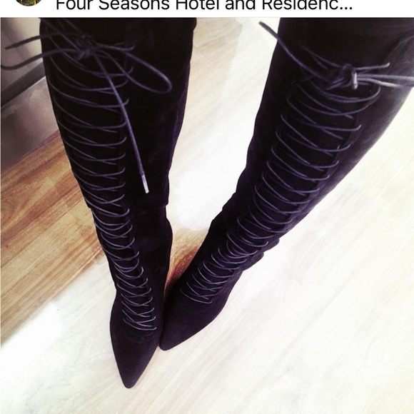 STUART WEITZMAN HIGHSTRUNG SEXY LACE UP SUEDE BOOTS US 10 - Picture 11 of 11